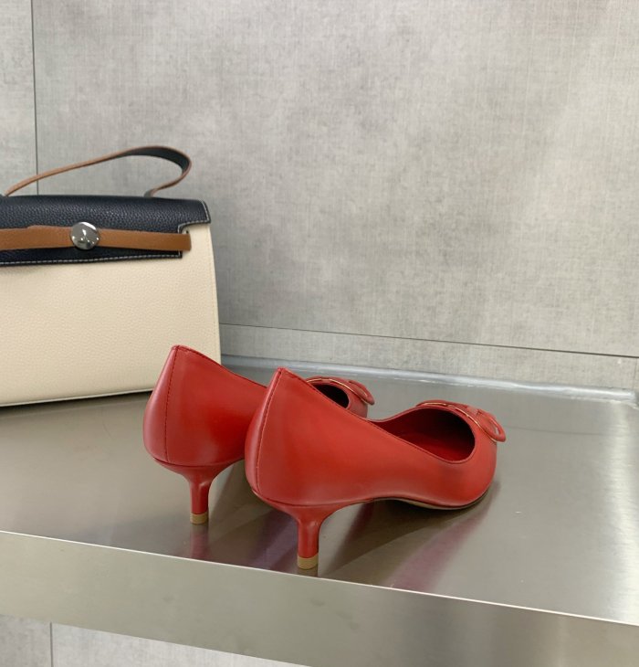 Valentino Women Shoes Mule Flip Flop Sandals VLOGO SIGNATURE CALFSKIN PUMP 45MM / 1.8 IN. with Original Box