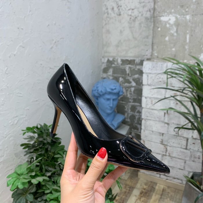 Valentino Women Shoes Mule Flip Flop Sandals VLOGO SIGNATURE CALFSKIN PUMP 80MM Luxury Brand with Original Box
