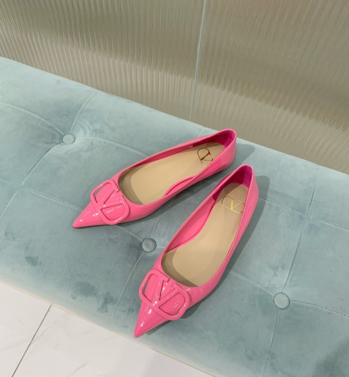 Valentino Women Shoes Mule Flip Flop Sandals VLOGO SIGNATURE CALFSKIN PUMP Flat Luxury Brand with Original Box