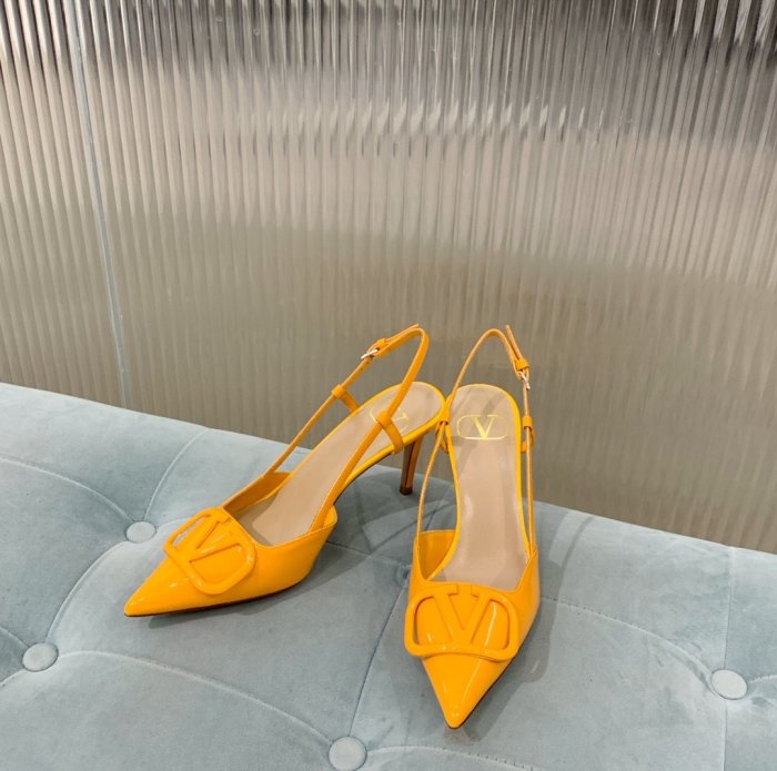 Valentino Women Shoes Mule Flip Flop Sandals VLOGO SIGNATURE CALFSKIN SLINGBACK PUMP 80 MM / 3.15 IN. with Original Box
