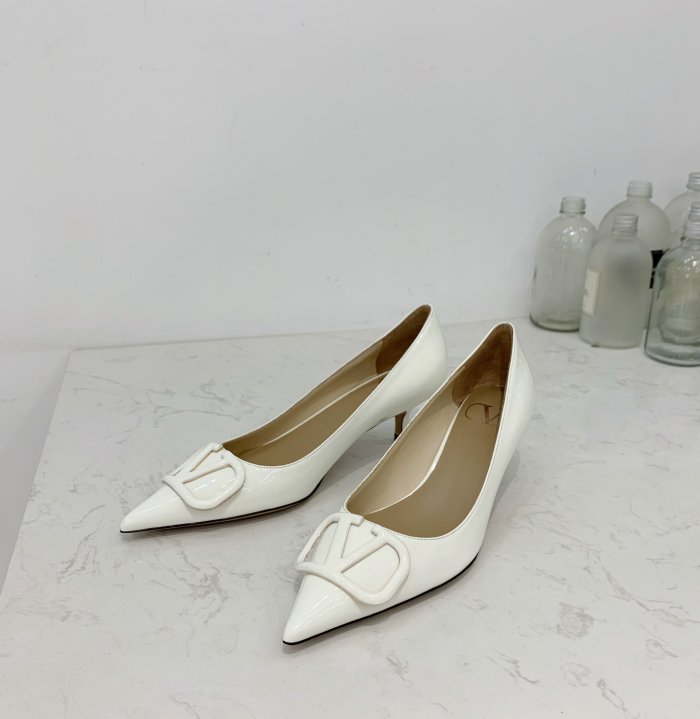 Valentino Women Shoes Mule Flip Flop Sandals VLOGO SIGNATURE CALFSKIN PUMP 45MM / 1.8 IN. Luxury Brand with Original Box