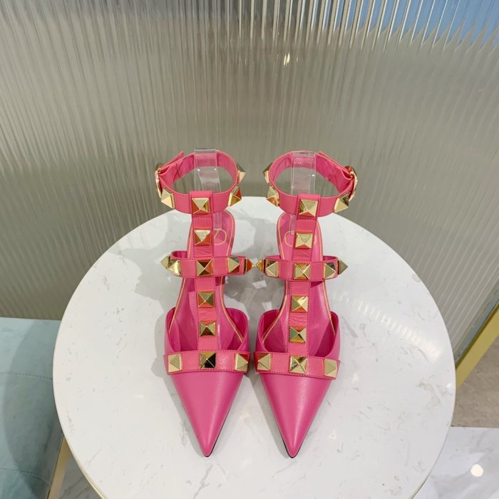Valentino Women Shoes Mule Flip Flop Sandals ROMAN STUD CALFSKIN PUMP 40 MM with Original Box