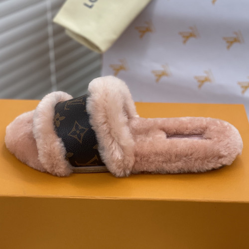 Louis Vuitton Women Shoes Fashion Winter Sandals Slippers Luxury Brand LOCK IT FLAT MULE with Original Box