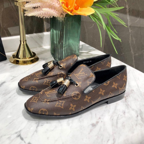 Louis Vuitton Women Shoes Fashion Luxury Brand UPPER CASE FLAT LOAFER Monogram Leather with Original Box