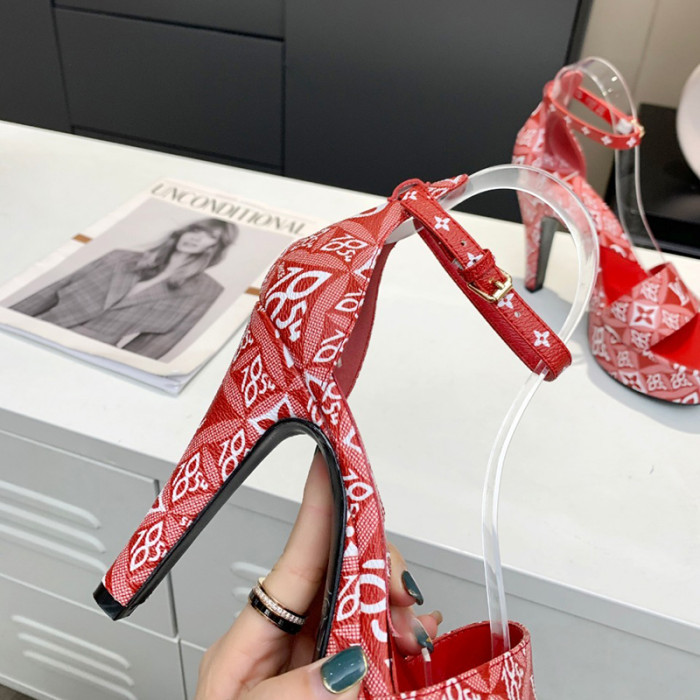Louis Vuitton Women Shoes Sandals Fashion Summer Luxury Brand AFTERGLOW PLATFORM SANDAL with Original Box