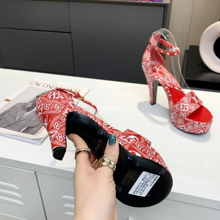 Louis Vuitton Women Shoes Sandals Fashion Summer Luxury Brand AFTERGLOW PLATFORM SANDAL with Original Box