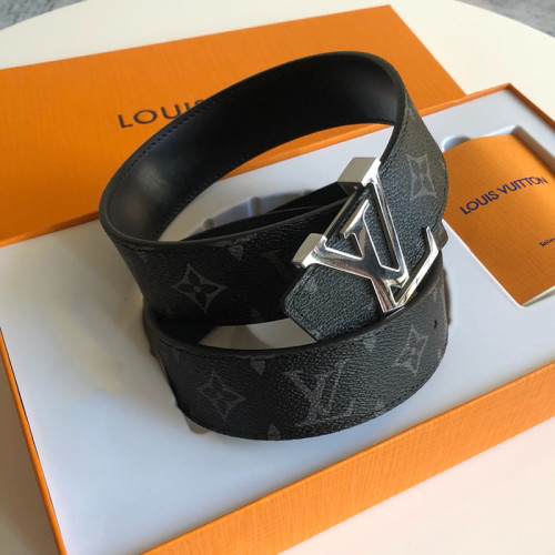 Louis Vuitton Mens Belts Luxury Brand Design LV INITIALES 40MM REVERSIBLE Monogram Eclipse M9043U with Original Box