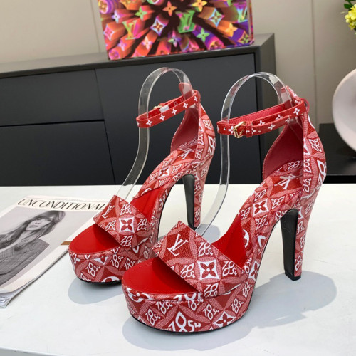 Louis Vuitton Women Shoes Sandals Fashion Summer Luxury Brand AFTERGLOW PLATFORM SANDAL with Original Box