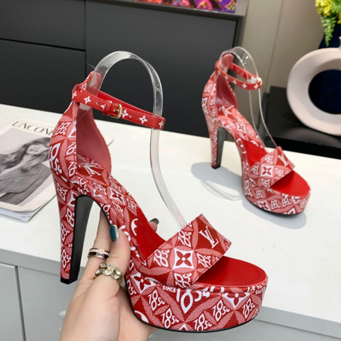 Louis Vuitton Women Shoes Sandals Fashion Summer Luxury Brand AFTERGLOW PLATFORM SANDAL with Original Box