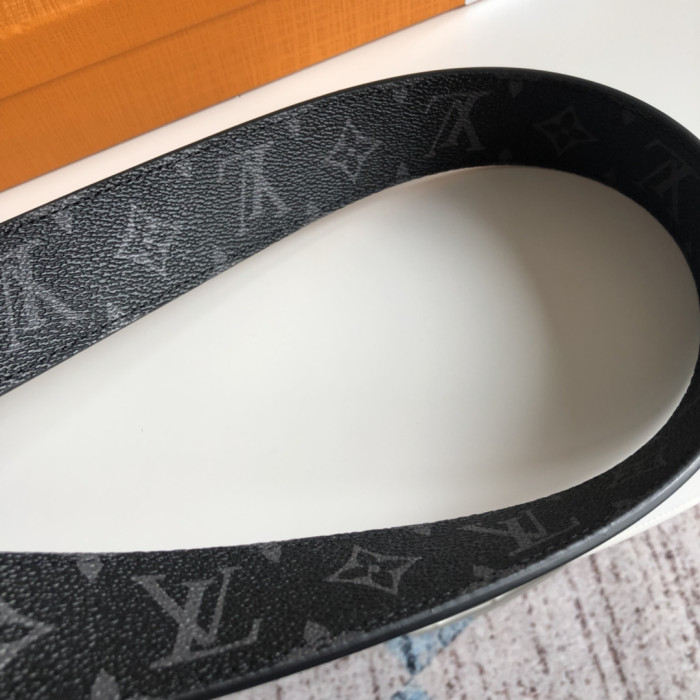 Louis Vuitton Mens Belts Luxury Brand Design LV INITIALES 40MM REVERSIBLE Monogram Eclipse M9043U with Original Box