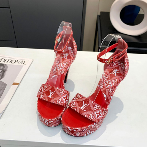 Louis Vuitton Women Shoes Sandals Fashion Summer Luxury Brand AFTERGLOW PLATFORM SANDAL with Original Box
