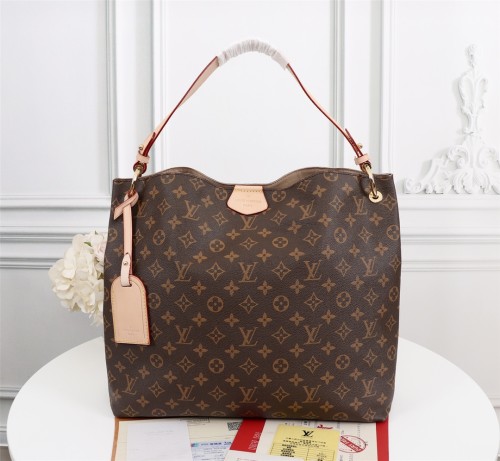 Louis Vuitton Womens Bags Handbags Luxury Brand Fashion Design GRACEFUL MM M43701  Beige Monogram Canvas without Original Box
