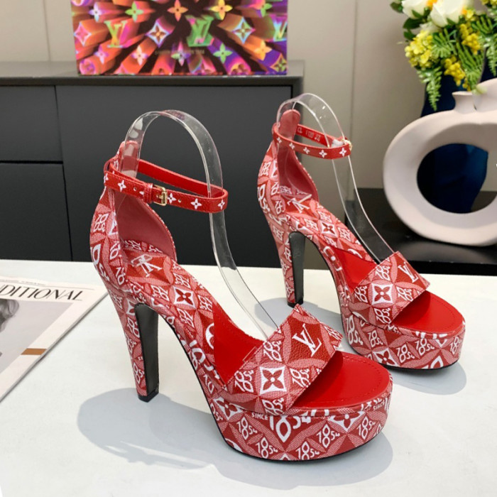 Louis Vuitton Women Shoes Sandals Fashion Summer Luxury Brand AFTERGLOW PLATFORM SANDAL with Original Box