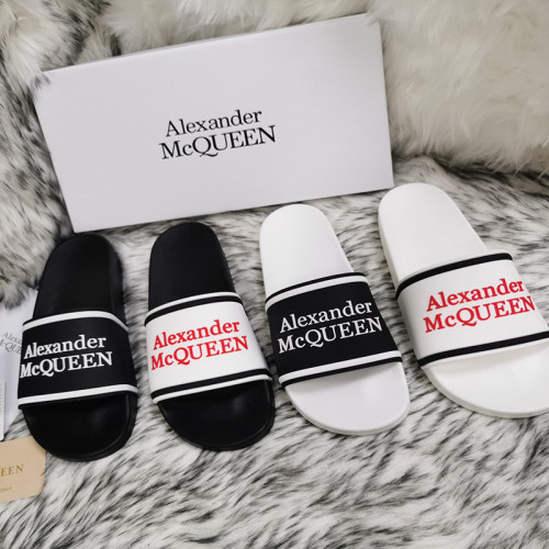Alexander McQueen Womens Mens Shoes Fashion Sandals Slide Slippers Unisex Design Luxury Brand with Original Box