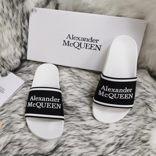 Alexander McQueen Womens Mens Shoes Fashion Sandals Slide Slippers Unisex Design Luxury Brand with Original Box