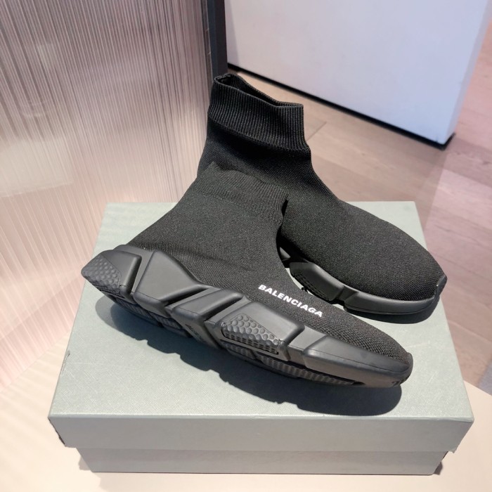 Balenciaga Men Shoes Sneakers Breathable Design Luxury Brand MEN'S SPEED SNEAKER IN BLACK with Original Box 645056W2DBP1013