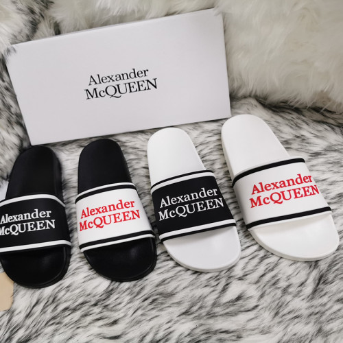 Alexander McQueen Womens Mens Shoes Fashion Sandals Slide Slippers Unisex Design Luxury Brand with Original Box