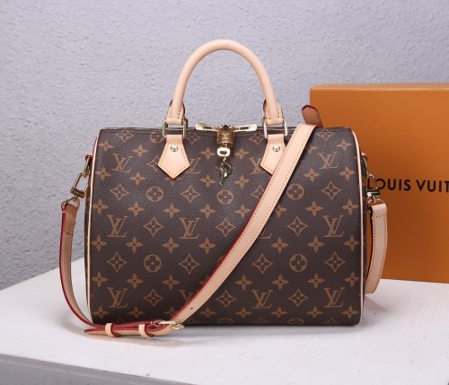 Louis Vuitton Womens Bags Luxury Brand Fashion Type SPEEDY BANDOULIERE 30 Monogram Canvas M41112 with Original Box