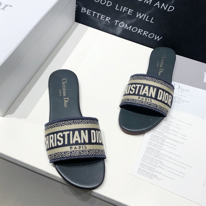 Dior Women Shoes Mule DWAY SLIDE Luxury Brand with Original Box