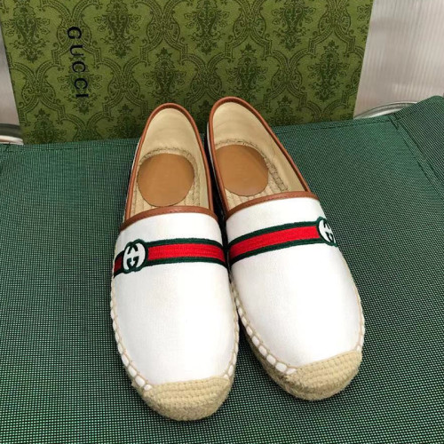 Gucci Womens Shoes Fashion Type Luxury Brand Leather Women's embroidered espadrille Casual Shoes for Women with Original Box