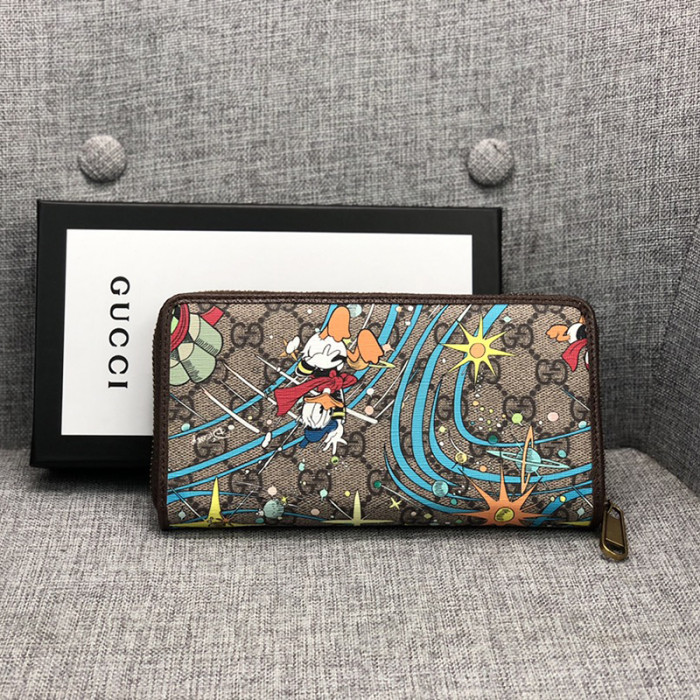 Gucci Mens Womens Wallets Purse Clutch Luxury Brand Fashion Ophidia GG zip around wallet with Original Box
