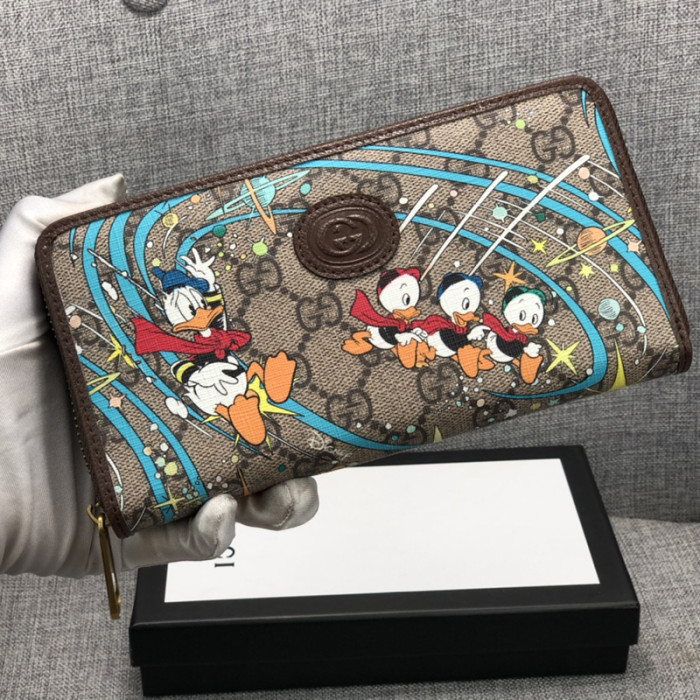 Gucci Mens Womens Wallets Purse Clutch Luxury Brand Fashion Ophidia GG zip around wallet with Original Box