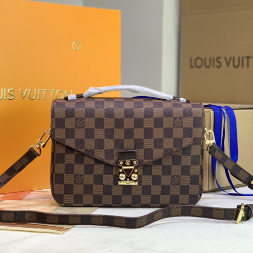 Louis Vuitton Womens Bags Crossbody Bag POCHETTE MÉTIS Damier Ebene Canvas Luxury Brand Messenger Shoulder Bags with Original Box M40780
