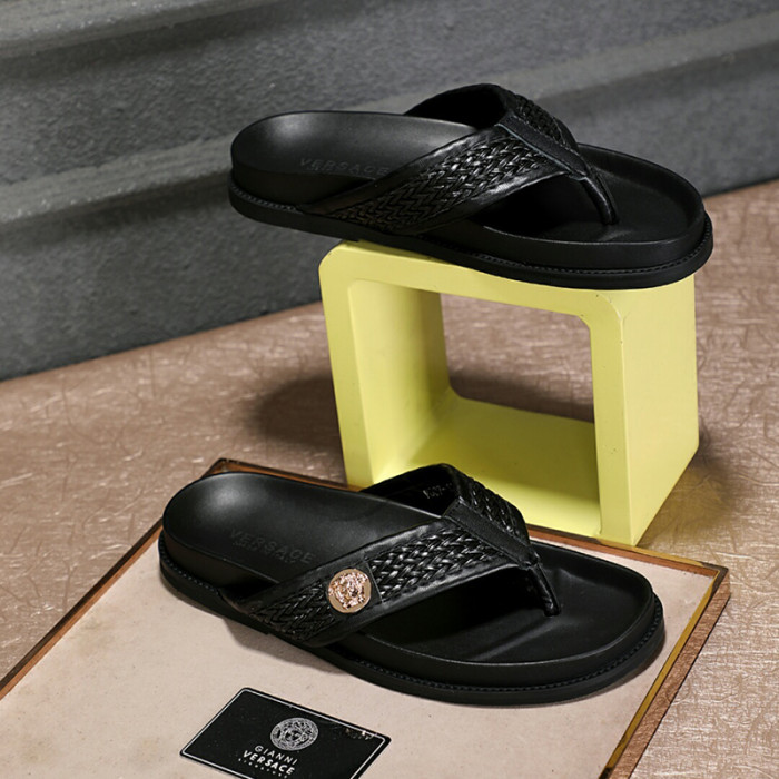 Versace Men Shoes Luxury Designer Greca Sandals