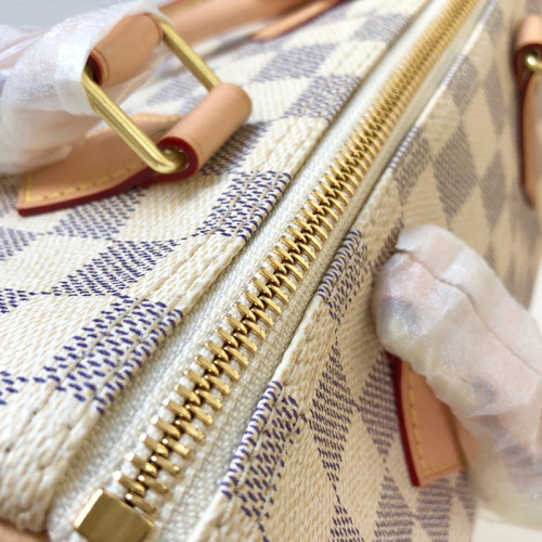 Louis Vuitton Womens Bags Luxury Brand Fashion Type SPEEDY 25 Damier Azur Canvas with Original Box N41371