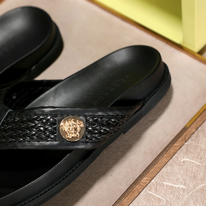 Versace Men Shoes Luxury Designer Greca Sandals