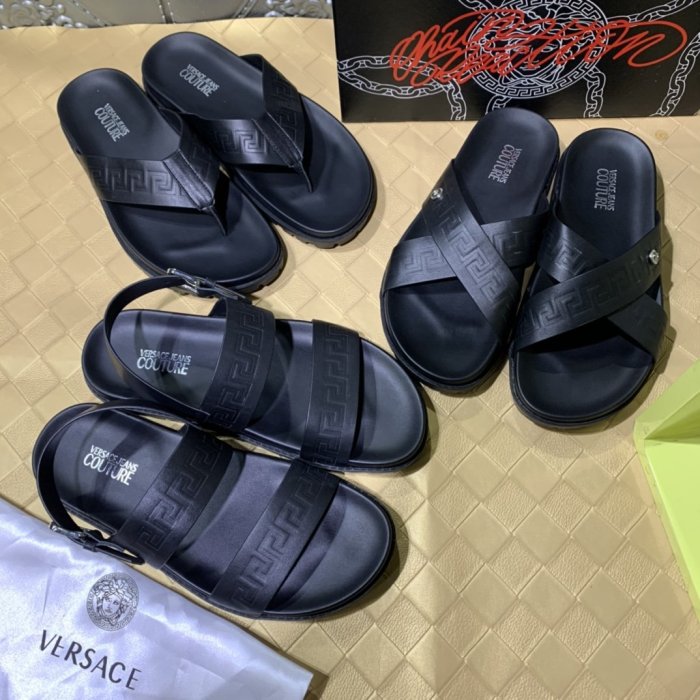Versace Men Shoes Luxury Designer Greca Sandals
