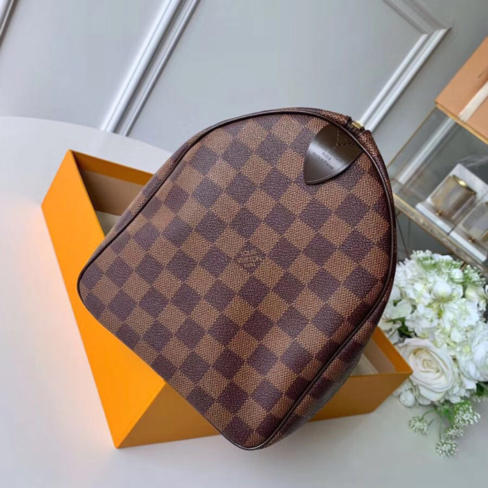 Louis Vuitton Womens Bags Luxury Brand Fashion Type SPEEDY 30 Damier Ebene Canvas with Original Box N41364