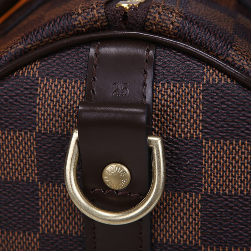 Louis Vuitton Womens Bags Luxury Brand Fashion Type SPEEDY BANDOULIÈRE 25 Damier Ebene Canvas with Original Box N41368