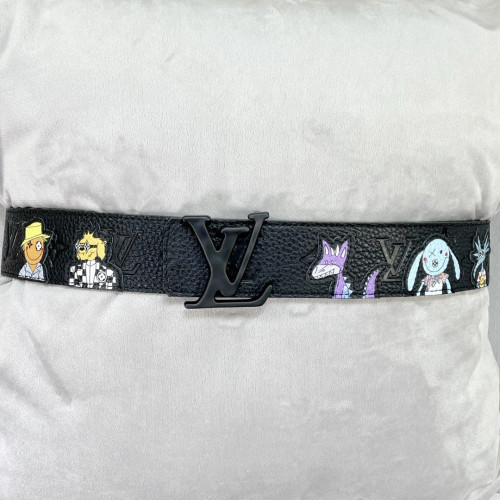 Louis Vuitton Mens Belt Luxury Brand Fashion Men Belts with Original Box LV SHAPE 40MM REVERSIBLE TAURILLON PUPPETS BELT MP293V