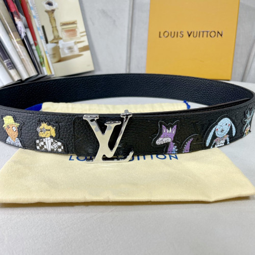 Louis Vuitton Mens Belt Luxury Brand Fashion Men Belts with Original Box LV SHAPE 40MM REVERSIBLE TAURILLON PUPPETS BELT