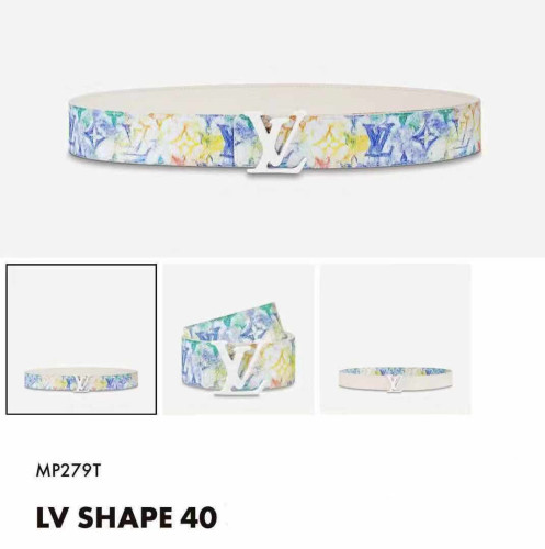 Louis Vuitton Mens Belt Luxury Brand Fashion Men Belts with Original Box LV SHAPE 40MM REVERSIBLE BELT MP279T