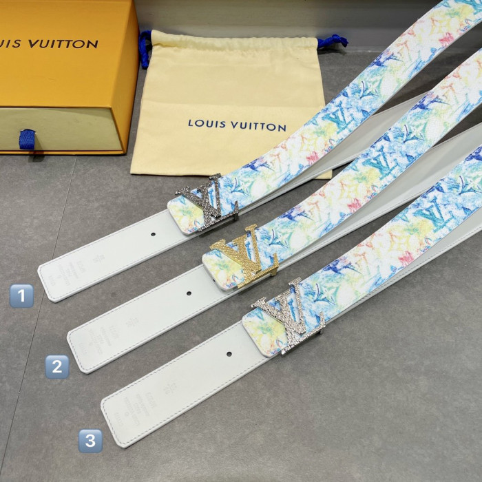 Louis Vuitton Mens Belt Luxury Brand Fashion Men Belts with Original Box