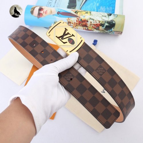 Louis Vuitton Mens Belt Luxury Brand Fashion Men Belts with Original Box