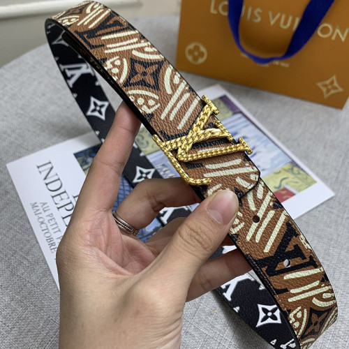 Louis Vuitton Womens Belt Luxury Brand Fashion Women Belts with Original Box