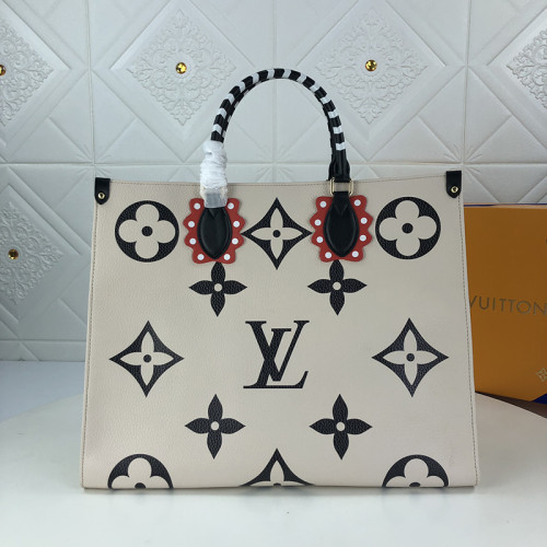 Louis Vuitton Womens Bag Handbags Luxury Brand LV CRAFTY ONTHEGO GM Creme without Original Box M45372