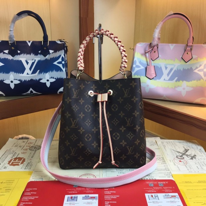 Louis Vuitton Womens Bags Luxury Brand Fashion Type NÉONOÉ MM Monogram coated canvas M45577 with Original Box