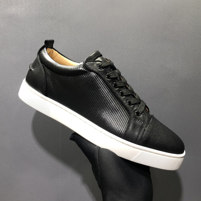 Christian Louboutin Mens Shoes Luxury Brand Red Bottom Design Louis Junior Spikes Flat with Original Box CL sneakers