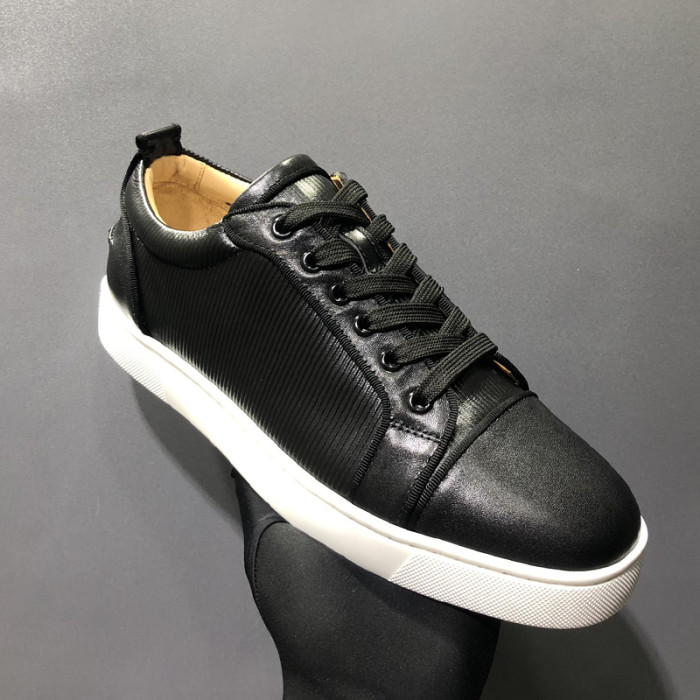 Christian Louboutin Mens Shoes Luxury Brand Red Bottom Design Louis Junior Spikes Flat with Original Box CL sneakers