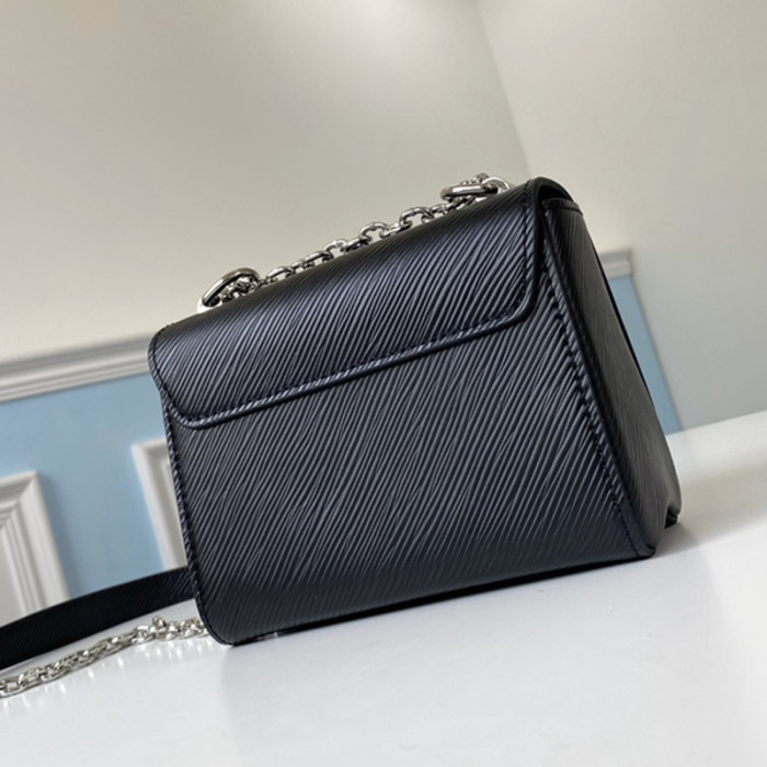 Louis Vuitton Womens Bags Crossbody Designer Luxury Brand Black TWIST MINI Epi grained leather with Original Box M56117