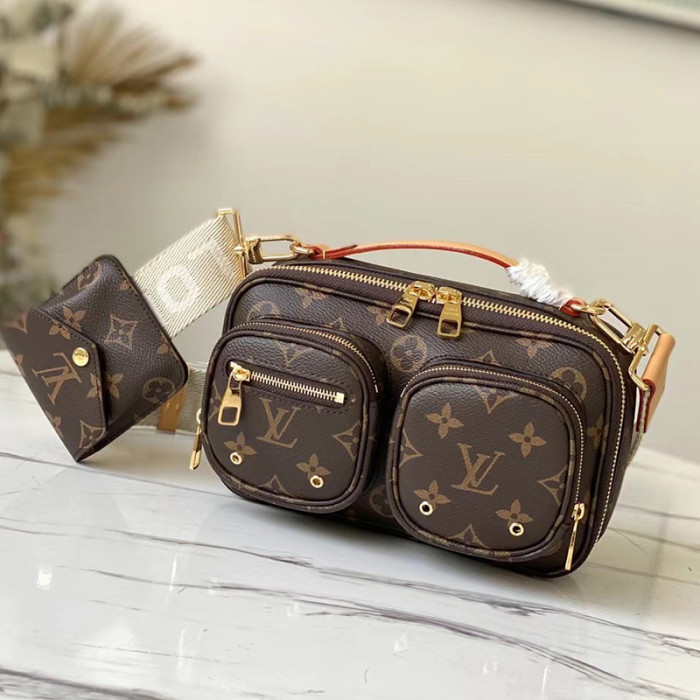 Louis Vuitton Womens Bags Luxury Brand Crossbody Bags UTILITY CROSSBODY Monogram coated canvas M80446 with Original Box