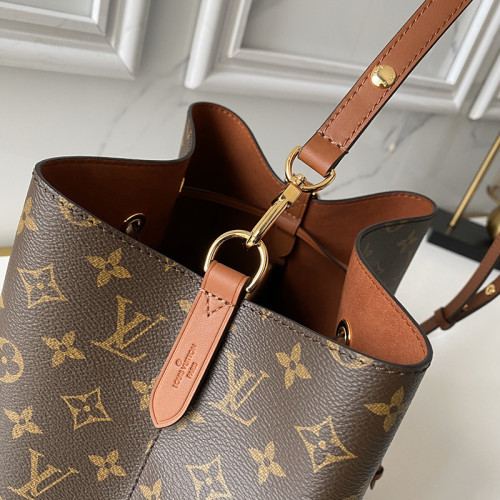 Louis Vuitton Womens Bag Crossbody Design NÉONOÉ MM Brown Monogram coated canvas Luxury Brand M44887