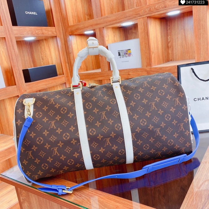Louis Vuitton Womens and Mens Unisex Bags Luxury Brand KEEPALL BANDOULIÈRE 55 without Original Box