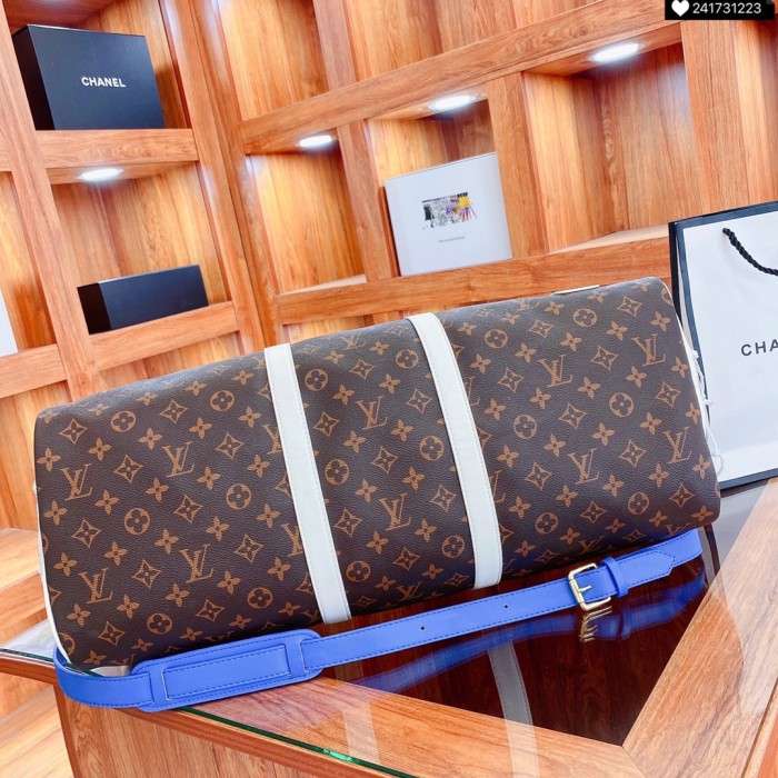 Louis Vuitton Womens and Mens Unisex Bags Luxury Brand KEEPALL BANDOULIÈRE 55 without Original Box