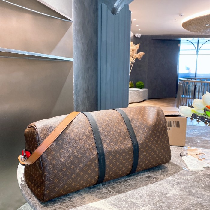 Louis Vuitton Womens and Mens Unisex Bags Luxury Brand KEEPALL BANDOULIÈRE 50 without Original Box