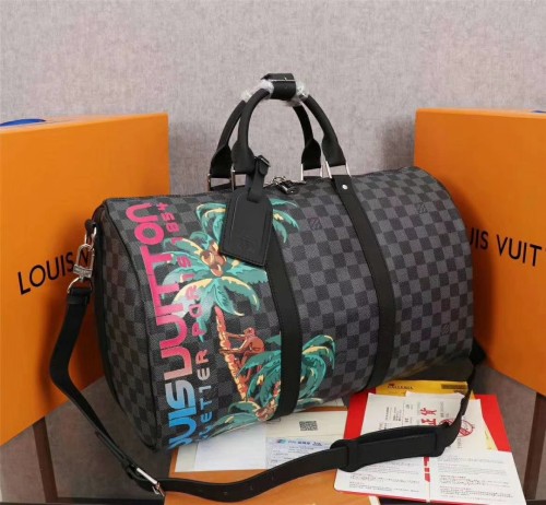 Louis Vuitton Womens and Mens Unisex Bags Luxury Brand KEEPALL BANDOULIÈRE 45 without Original Box